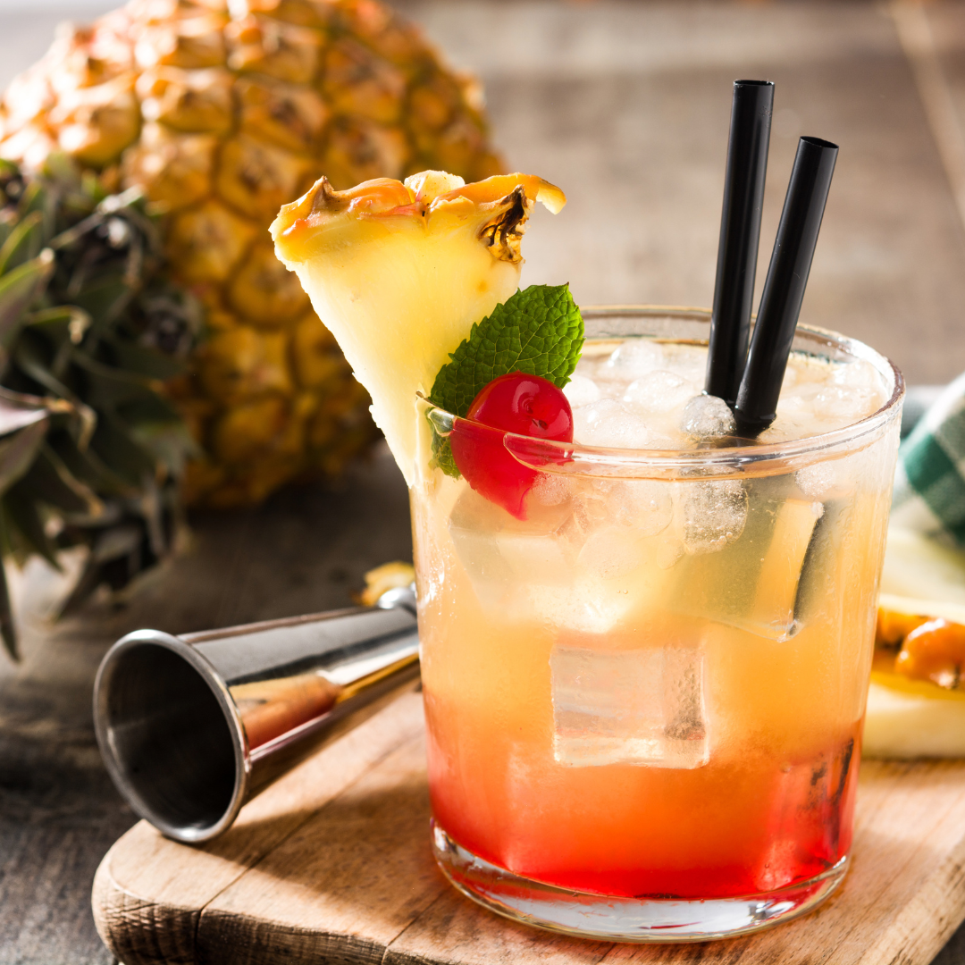 Ginger Rum And Pineapple Juice Mocktail Pineapple And Ginger